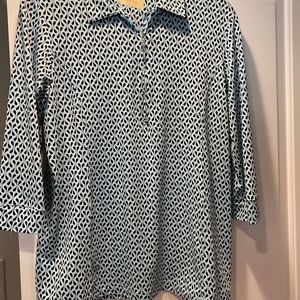 Ladies blue golf top